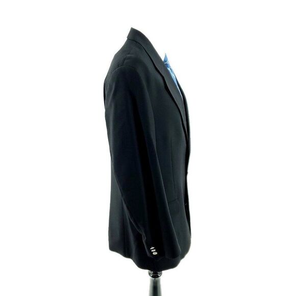 Joseph & Feiss Internatioinal Wool 3 Silver Button‎ Blazer 40L Black - Picture 7 of 13